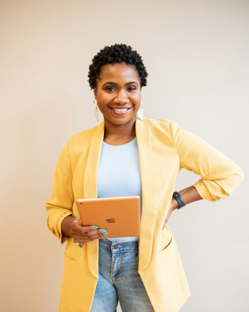 Reception professional at a front desk